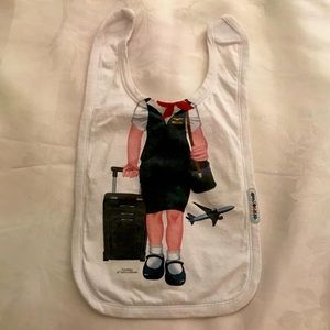 Baby Girl Halloween Bib Airline Stewardess Costume